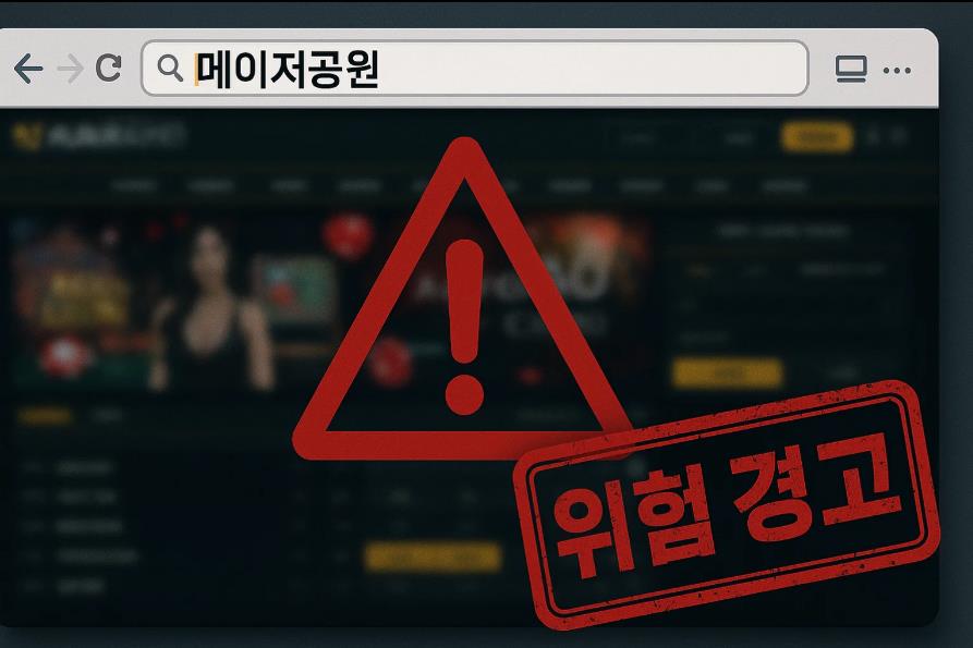 메이저공원의 위험성
