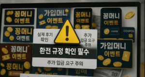 꽁머니 이용 가이드와 가입머니 출금에 대한 위험성 안내