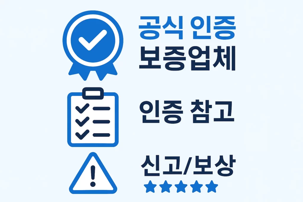 보증업체 이용전 체크리스트