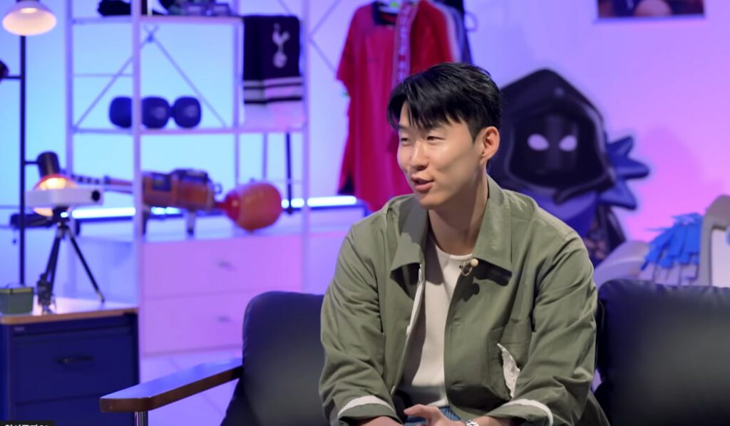 손흥민 이적설에 관련된 최근 인턴뷰 모습